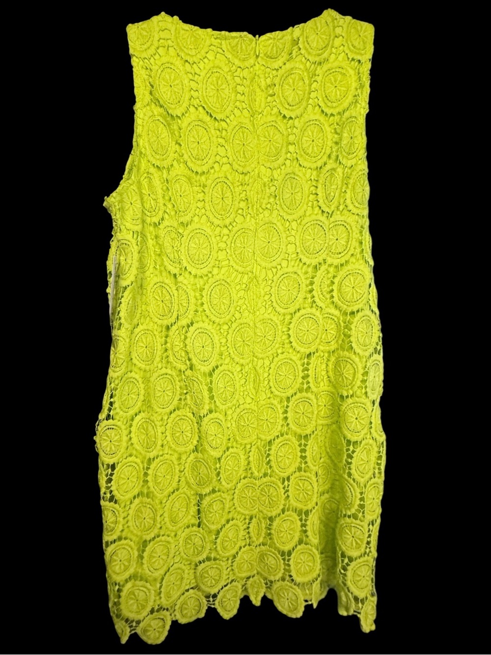 Maggy London Murphy In Star Dial Lace Crochet Dress Lime Green NWT - Picture 4 of 7